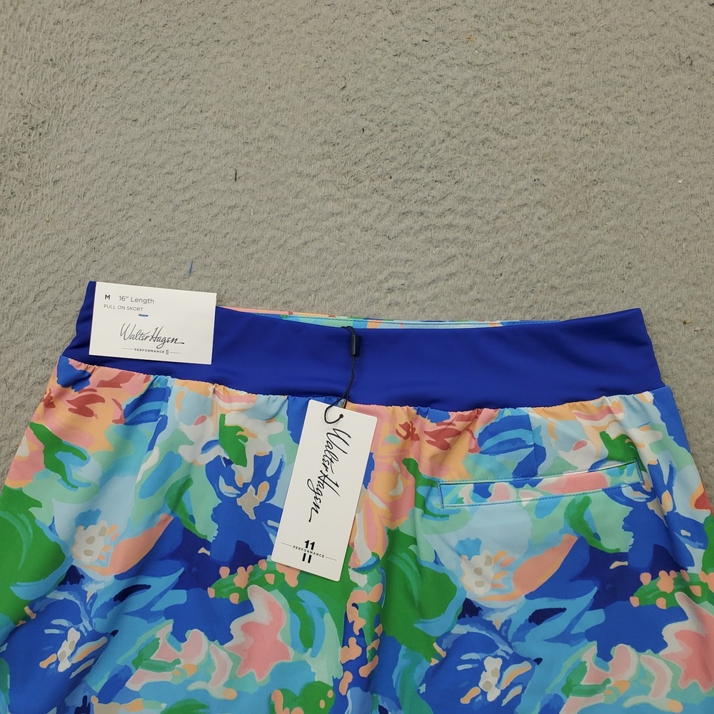 Walter Hagen Golf Tennis Skort Women M Multi Floral Lined Performance 11 Pull On - Picture 7 of 8
